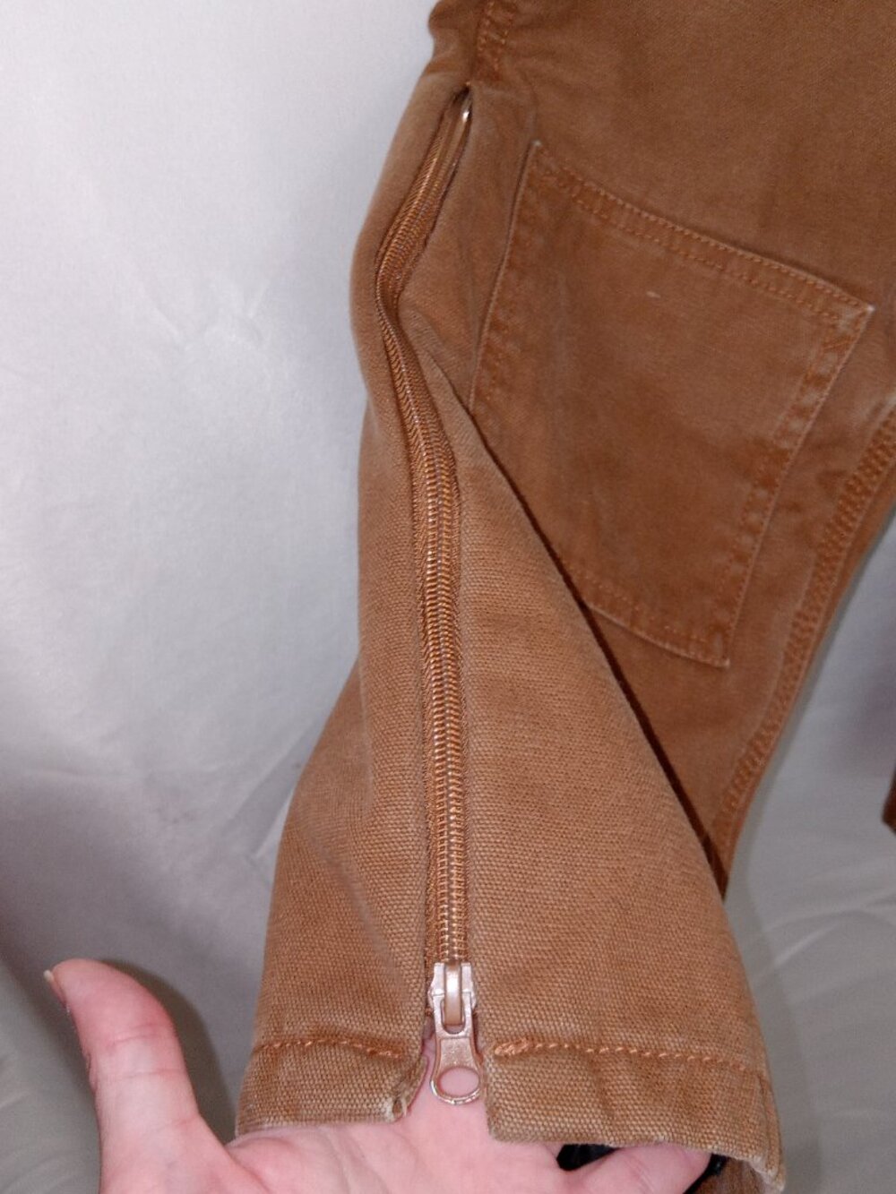 Five Brother Kids Insulated Duck Canvas Bib Overalls Youth Size S Brown Workwear - Picture 4 of 15